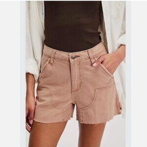 Free People x Wrangler NWT Cowboy Carpeneter Shorts Umber Western Rodeo Cowgirl